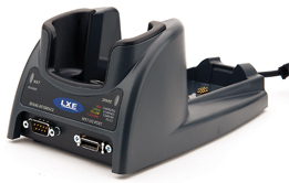 LXE, MX7, DESKTOP CRADLE WITH SPARE BATTERY CHARGER, RS-232, USB CLIENT AND TETHERED SCANNER